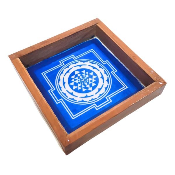 Anciently Sri Yantra Kolam Rangoli Stencil Wooden, Rangoli Sacha Wooden, 1 Piece (5x5 Inches)