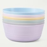 Anko Plastic Set Of 6 Brights Bowls | Non-Slippery & Non-Sticky | 4.8Cm (H) X 10Cm (D) | (Pack Of 6), 0.3 Liter, Multicolor