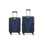 Aristocrat 2 Pc Airpro Plus Set Cabin 55Cm(Small) Check-in 66Cm(Medium) 8 Wheel Spinners Trolley Bags for Travel Hard Case Luggage, Lightweight Bag with TSA Lock & Anti-Theft Zipper(Blue), Black