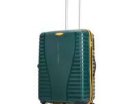 Aristocrat Medium Polypropylene Airpro Plus Check-in 66 Cm() 8 Wheel Spinners Trolley Bags for Travel Hard Case Luggage, Lightweight Bag with TSA Lock & Anti-Theft Zipper(Green), Grey