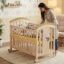 BabyTeddy ® 9 in 1 Patented Multifunctional Baby Crib, Baby Wooden Cot, Baby Bed Cradle, Rocker/Swing,Convertible Desk and Kid’s Sofa with Mattress and Mosquito Net (Natural)