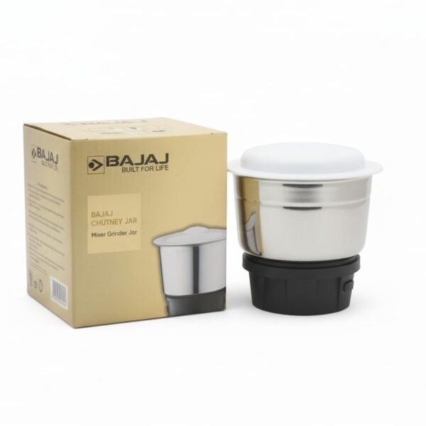 Bajaj 180ml Chutney Grinding Jar | Compatible with 50+ Bajaj & MR Mixer Grinder Models | Original Replacement Jar Assembly