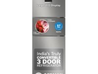 Bosch MaxFlex Convert 302L 3 Star Inverter Frost Free Triple Door Refrigerator (CMC33S03NI, 8-in-1 Convertible, UV Protected Body Shield, VitaFresh Technology, Adaptive UI, Shiny Silver)