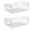 CSM Metal Under Shelf Rectangular Basket Wire Rack For Extra Cabinet Storage 12-Inch (Silver 2Pcs), Tiered Shelf