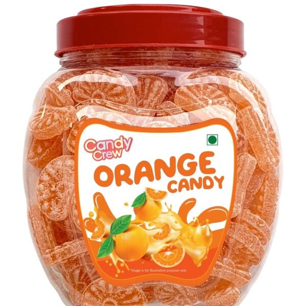 Candy Crew Orange Candy 500 grams | Narangee | Vegetarian | No Transfat | Sweet Toffee