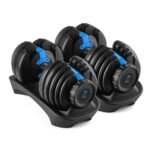 Cockatoo ADB-01 2.5 KG- 24 Kg Adjustable Dumbbell Set, Home Workout Gym Equipment Men and Women, Quick One-Second Adjustment 15-IN-1 Dumbbell Dumbbells Set For Home Gym(1 Year Warranty) (24 Kg, Blue)