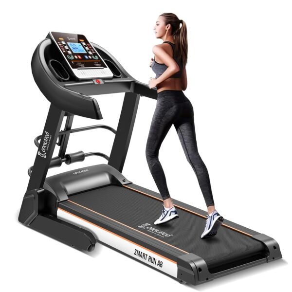 Cockatoo SmartRun A8 6HP Peak Auto Incline Treadmill for Home Foldable with Massager, Noiseless Motor Treadmill, Speed16 Km/Hr, Max Weight130 Kg