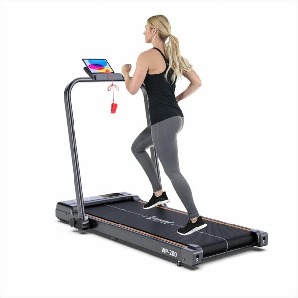 Cockatoo WP-200 1.5HP - 3HP Peak Motorized Treadmill, Walking Pad for Home, Foldable Treadmill, Max Speed- 8 Km/Hr, Max Weight 110 Kg (DIY, Do It Yourself Installation Black