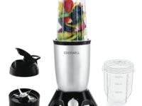 Cookwell Bullet Mixer Grinder (2 Jars, 1 Blade, Silver) - Copper, 600 Watts - 2 Year Warranty