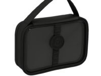 Coslifestore Transparent Multipurpose Pouch with Handle – Travel, School & Office Organizer for Stationery, Makeup & Accessories (Jet Black)