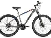 Cradiac XC 900 24 Speed 6061 Alloy Cycle 27.5 T 24 Geared Bicycle for Men with Front Zoom Lockout Suspension & Dual Disc Brake Mountain Bike | Ideal for 14+ Years, Unisex, Frame Size : 18 Inch, Grey