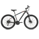 Cradiac XC 900 GEN 3-24 Speed 6061 Alloy Cycle 27.5 T 24 Geared Bicycle for Men with Zoom Lockout Suspension & Dual Disc Brake Mountain Bike | for 14+ Years, Unisex, Frame Size : 18 Inch, Grey