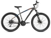 Cradiac XC 900 GEN 3-24 Speed 6061 Alloy Cycle 27.5 T 24 Geared Bicycle for Men with Zoom Lockout Suspension & Dual Disc Brake Mountain Bike | for 14+ Years, Unisex, Frame Size : 18 Inch, Grey