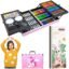CrazyMart Professional Art Set, 145 Deluxe Aluminium Art Case Painting Set with Watercolour Pens Drawing Pencils Paints Oil Pastels (145 Colors)