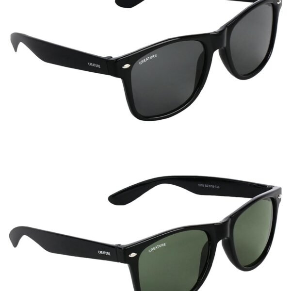 Creature Black & Green Sunglasses Combo with UV Protection (SUN-001-003)