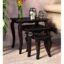 DRIFTINGWOOD Solid Sheesham Wood Nesting Table for Living Room | Set of 3 Stools | Warm Chestnut Finish (Basic Assembly Required)