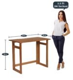 Dawn Riser Solid Wood Folding Study Table Laptop, Computer, Pc, Writing Foldable Desk for Home & Office Space Saving, Easy to Store, Sleek Design Dawnriser Natural Finish, Acacia Wood, DIY Model