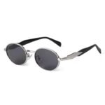 Dervin Retro Oval Sunglasses for Men & Women | Metal Frame | UV400 Protection | Durable, Stylish & Trending Shades