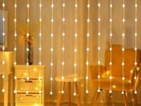 Desidiya® 80 Crystal Ball Diwali Lights for Decoration for Home Warm White Led String Lights Curtain Lights Ball Pendants 3x1 Mtr String Light with 8 Modes for Festive, Party, Christmas, Diwali Décor