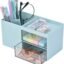 Desktop Organizer with Drawers – Multi-Compartment Office Desk Storage Box for Pens, Stationery, Glasses & Accessories
