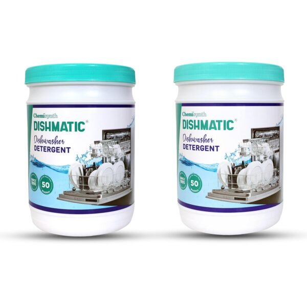 Dishmatic Dishwasher Detergent, Automatic Dishwasher Powder for Spot-Free, Sparkling Clean Results For Dishes, Glassware & Utensils (Pack of 2)