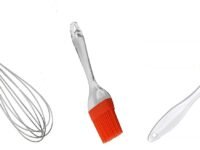 Dynore Stainless Steel 3 Pcs Multipurpose Kitchen Tools Combos- Whisk, Oil Brush and Spatula