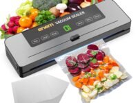 ENEM Vacuum Sealer Machine for Packing with Cutter, Sealing Machine for Food Packets, 60kpa Automatic Dry & Wet Air Packet Sealer Machine,1 Year Warranty from enem, With Free 10 Vacuum Pouches