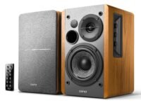 Edifier R1280DB Powered Bluetooth Bookshelf Speakers - Optical Input - Wireless Studio Monitors - 4 Inch Near Field Speaker - 42w RMS - Wood Grain