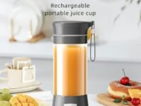 Elite Portable Blender for Juices, Shakes, Smoothies, Crushing Ice, USB Rechargeable Battery with 1500 mAh 50 Watts Motor,380ml, (Black)
