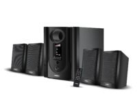 FRONTECH 4.1 Channel Speaker System | Bluetooth 5.0-60W Output, USB|BT|FM Support|LED Display, (3366 - Black)