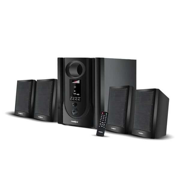 FRONTECH 4.1 Channel Speaker System | Bluetooth 5.0-60W Output, USB|BT|FM Support|LED Display, (3366 - Black)