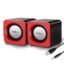 FRONTECH Premium 2.0 Channel USB Powered Speakers with 1.5W x 2 Output, AUX Input, and 1-Year Warranty (Red)