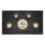 Faber 4 Burner 90Cm HOB |Auto Ignition| HOB PRIME HT904 CRS BR CI AI |Metal Knobs| Cast Iron Pan Support|HOB/Cooktop Hybrid|Black Glass Finish |5 Yrs Warranty On Glass,Valve & 2 Yrs On Burner