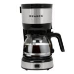 Faber Drip Coffee Machine FCM 0.6L SS BK 800W|| 4 Big Cups||Warming Plate- Keeps Coffee Warm for 30 mins||Removable Filter||Water Level Indicator||Dry Heat Protection||Food Grade Plastic||1Y Warranty