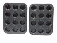 Folca®Muffin Tin Tray 12 Slot Mini Midi Shape, Cupcake Mould for Microwave Oven, 1 Cup Size : 4.5 x 4.5 x 2cm(2PCS)