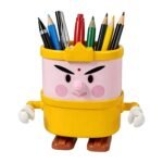 FunBlast Cute Aesthetic Pen Stand for Desk – Kawaii Pencil Holder Organizer for Kids & Adults, Stationery Storage Box for Study Table, Office Desk Decor (Purple-B)