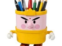 FunBlast Cute Aesthetic Pen Stand for Desk – Kawaii Pencil Holder Organizer for Kids & Adults, Stationery Storage Box for Study Table, Office Desk Decor (Purple-B)