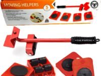 Furniture Lifter Mover Tool Set Heavy Duty Furniture Lifter Mover Tool Set, Furniture Moving Roller Wheel Set for Washing Machines, Fridge,Sofa, Wardrobes Adjustable Height