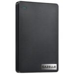 GAZELLE High-Speed 500GB Ultra Slim Portable External Hard Drive - 2-in-1 Type C & USB 3.0, Compatible with PC, Mac, Laptop, PS4, Xbox, iPad, Tablet, Mobile (Black) - 1 Year Warranty