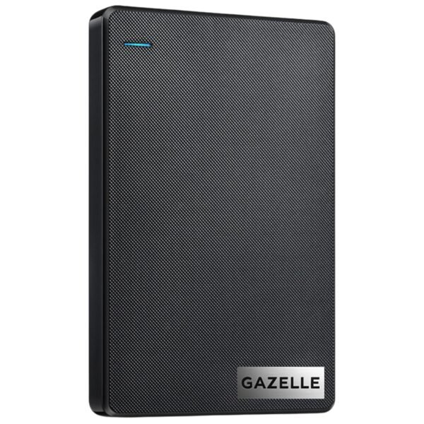 GAZELLE High-Speed 500GB Ultra Slim Portable External Hard Drive - 2-in-1 Type C & USB 3.0, Compatible with PC, Mac, Laptop, PS4, Xbox, iPad, Tablet, Mobile (Black) - 1 Year Warranty