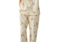 GLASGO Women’s Cotton Pajama Set with Top & Pants|| Korean Night Suit|| Lightweight Printed Set || Soft & Comfy Sleepwear for Girls & Women || LNS-3-$