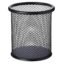 GLUN® Pack of 1 Cylindrical Black Metal Mesh Stationary Holder, Pencil & Other Stationery Organiser, Use at Office, School & Home