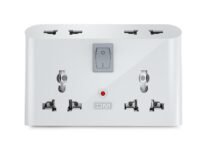 GM 3 Pin 6 AMP Universal Multiplug Travel Adapter with 4 Charging Point | Useful for Home Applications, Mobiles, Computers, Laptops | Adapter with Inbuilt Surge Protector & Power Indicator | GM 3019