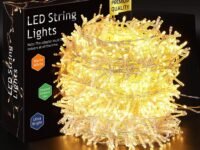 Gesto Warm White Led Serial String Lights – Waterproof Copper Wire Yellow Fairy Lights for Home Decoration,Christmas, Deepawali & Diwali Decoration Lights for Balcony Outdoor (19 Meter | Pack of 1)
