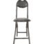 Grandwill Hello Folding Chair for Home/Study Chair and Restaurant Chair (Metal) (Black)