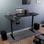 Green Soul Trigger Height Adjustable Standing Desk | Ergonomic Design Table Top (5.3 Ft) | 80 KG Lifting Capacity | Digital Display with Memory Preset | 3 Year Warranty | (Black 1600 x 750 Top)