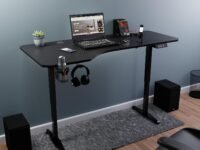 Green Soul Trigger Height Adjustable Standing Desk | Ergonomic Design Table Top (5.3 Ft) | 80 KG Lifting Capacity | Digital Display with Memory Preset | 3 Year Warranty | (Black 1600 x 750 Top)