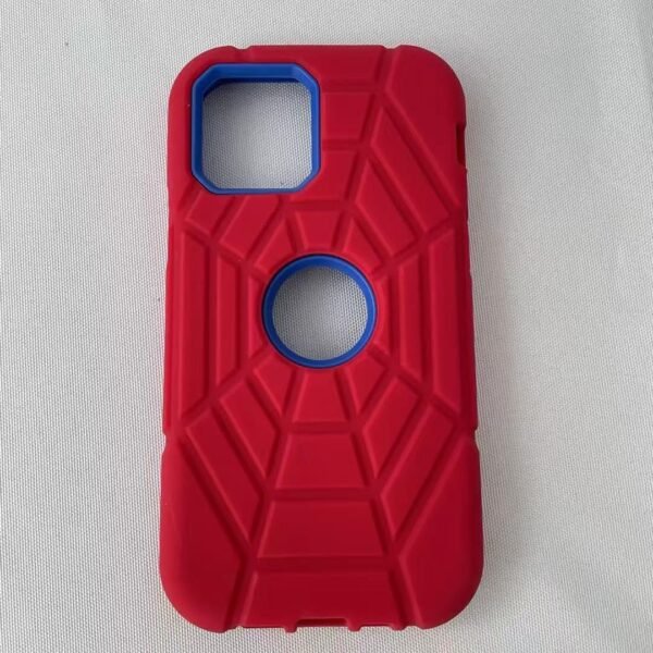 Grifobes Case for iPhone 12, Phone case iPhone 12 Pro for Boys Men, Thick Silicone 3-in-1, Heavy Duty Shockproof Rugged Rubber Protective Apple iPhone 6.1 inch 2020 Cover for Kids Children, Red+Blue