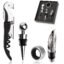 HASTHIP® 4PCS Bottle Openers Kit - Beer or Wine Opener Set Includes Corkscrew, Bottle Stopper, Wine Pourer and Ring (Gift Packaging)