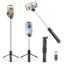 HOLD UP Selfie Stick with Tripod Stand, 3 in 1 Multifunctional Design, Rechargable LED Light with Two Brighness Levels for Make up, Selfie, Vlogging & Photo Shoot, Selfie Stick with Bluetooth Remote